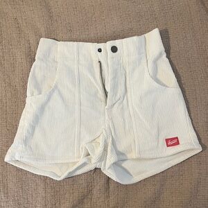 Hammies White Corduroy Shorts 24